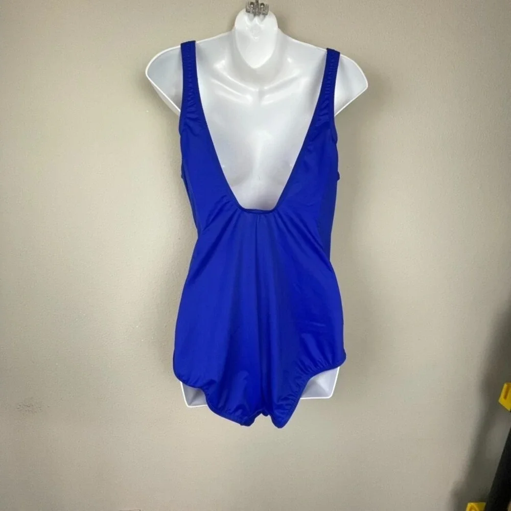 Miraclesuit One Piece Swimsuite Blue 16 Beach Vacation‎ Resort Wear Slimming